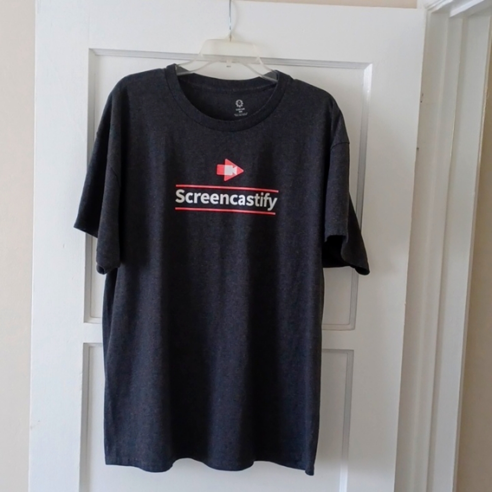 Custom Ink Charcoal Screenprint Tee T-Shirt XL